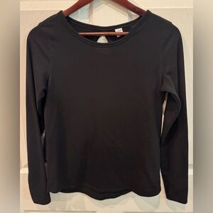Old Navy Active Black Long Sleeve Open Back Top With Thumb Holes  Women’sSize XS